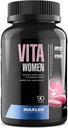 Maxler VitaWomen Premium multivitamínico para mulleres - Suplementos para mulleres - Cabelo e Nails Vitaminas A B C D E K, Omega-3, Biotina, Antioxidantes, Enzimas - 90 Tablets