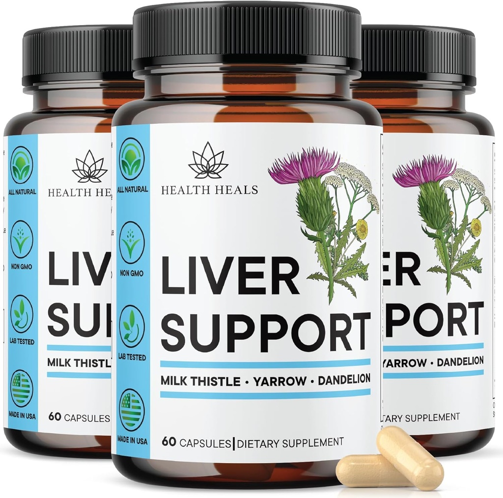 Liver Cleanse & Repair Formula - Herbal Liver Support dengan Milk Thistle Root Turmeric, Artichoke Extract for Liver Health - 180 Count