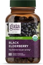 Gaia Herbs Black Elderberry -- -- 帮助支持健康日常免疫辅助剂 -- -- 配有黑色老年莓和Acerola水果抗氧化剂辅助剂* -- -- 120 Vegan Capsules(60天供应)