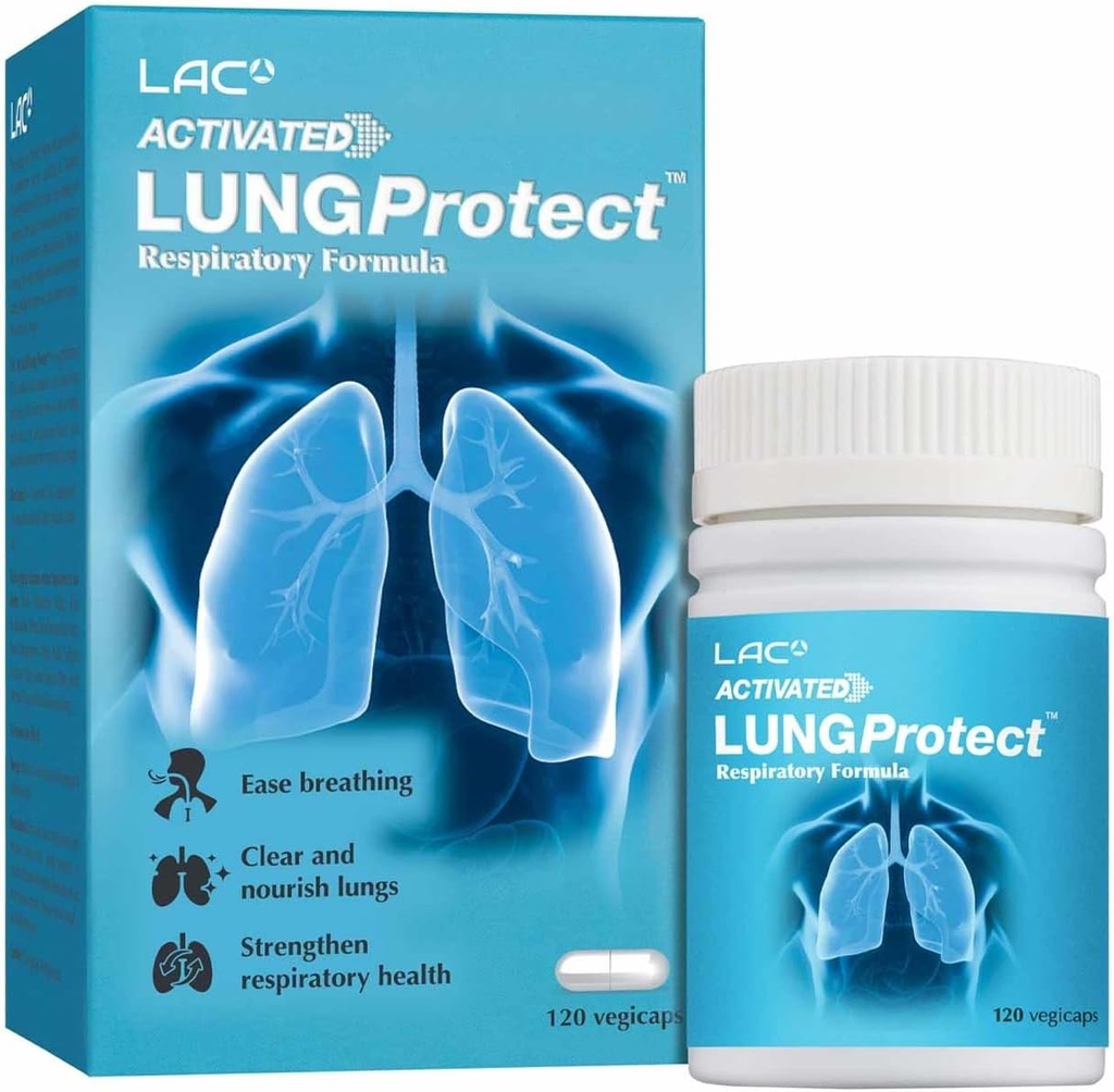 LAC Activated Lung Protect | TCM Herbs | Traditional Chinese herb Supplement | Protects Lungs, Improves & maintains Respiratory Health (120 vegicaps)