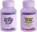 Lemme Sleep & Purr Bundle - Sleep Gummies, a Drug-Free Night Aid & Purr Vaginal Probiotic Gummies dla kobiet - Gluten Free, Żelatyna Free, Non-GMO - 60 Count Each