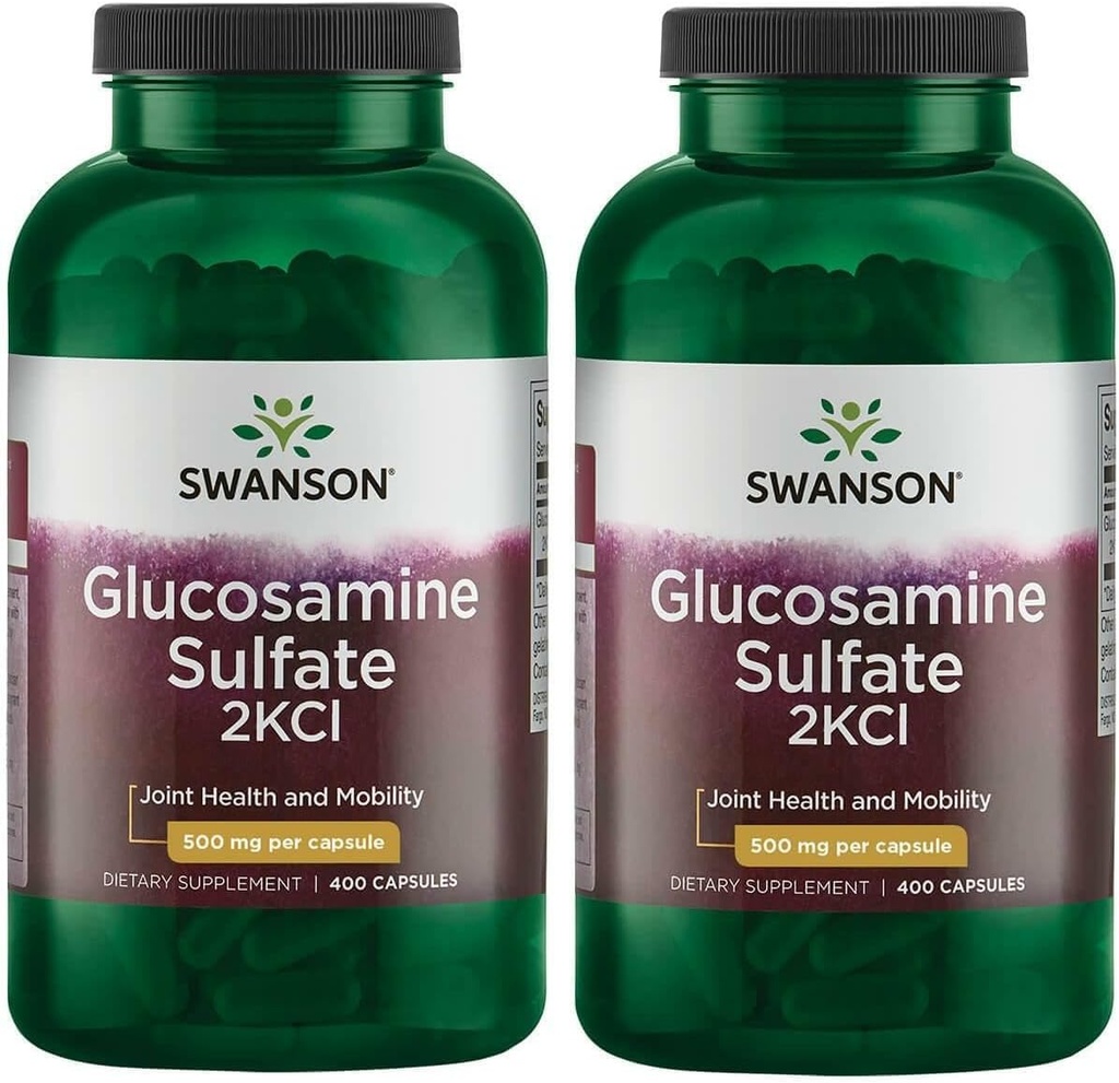 Swanson Glucosamine Sulfath 2Kcl 500 mg 400 Caps (2 balení)