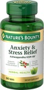 Dabas Bounty Stress Relief, Ashwagandha KSM-66, Atbalsta Neregulāru Stress Relief, Uzturs Papildinājums, 2 Tabletes dienā, Veģetāru Tabletes, Gluten Free, 90 Ct