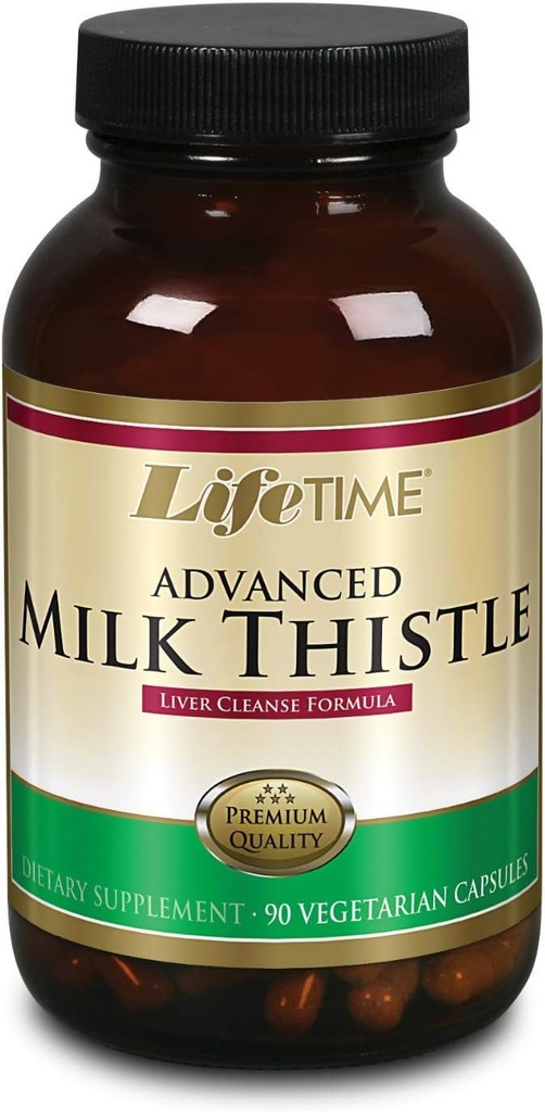 LIFETIME Milk Thistle Blend Liver Cleanse Formel | Med Dandelion Root och Turmeric (90 CT)
