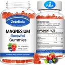 Magnesio Glycinate Gummies, Suplemento de magnesio de alta absorción para nenos adultos, relaxación, cerebro, apoio muscular e ósos, Melatonin libre, azucre libre, flambo Mixed, 120 Cts