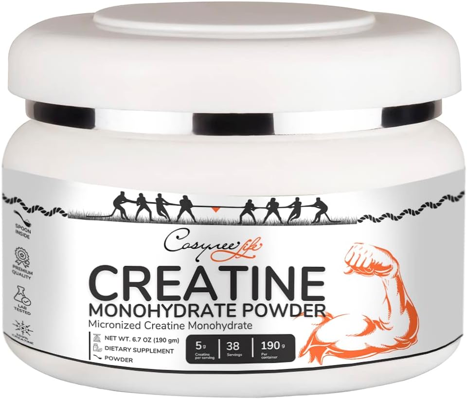 cosynee Creatine Monohydrate Micronized Powder (6.7oz (190g))