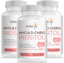 Myo-Inositol & D-Chiro Inositol Supplement voor vrouwen - Ideaal 40:1 Ratio - Ondersteuning Hormone Balance & Fertility & Ovarian Health - Vegan Powder Capsules - 90-Day Supply