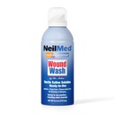 NeilMed Cleanse Sterile Saline Wound Wash, 6.3 Ounce | 0.9% Sodium Chloride, USP Grade Water, Preservative-Free, For Superficial Abrasions, Any-Angle Dispensing, 177 ml