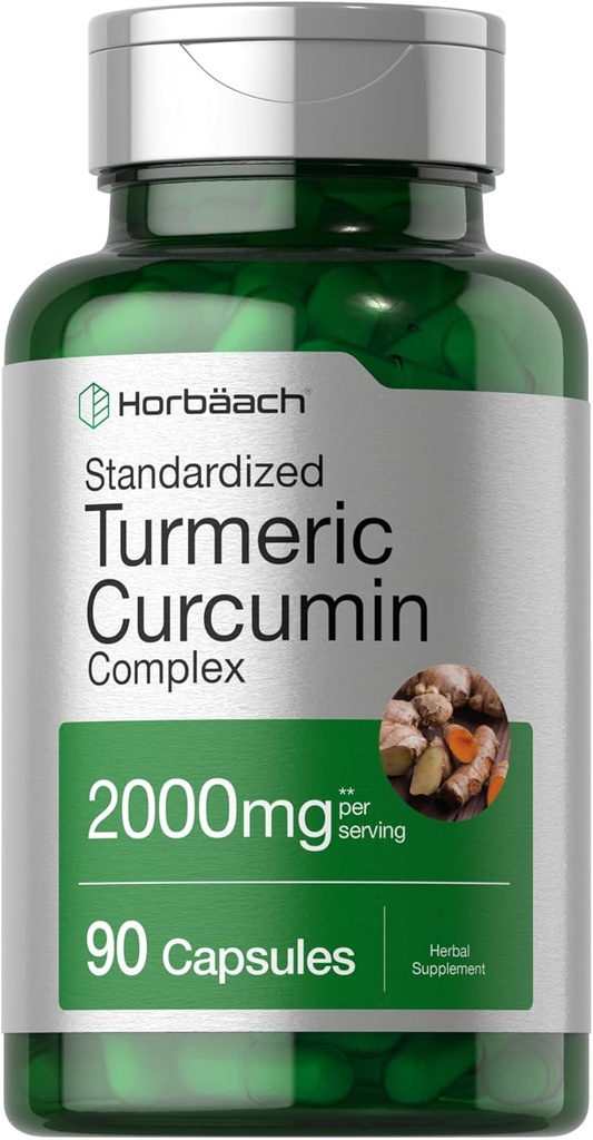 Horbäach Turmeric Curcumin Supplement 2000mg ... 90 kapselia...