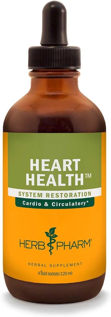 Herb Pharm Heart Health Skysta augalinė formulė su Hawthorn širdies ir kraujagyslių sistemos parama - 4 Ounce