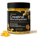 musebeam Creatine Monohydrate 5000mg Supplement Gummies - with L-Taurine Betaine Anhydrous Alpha-GPC BCAA 2:1:1 - Sugar-Free Gluten Free for Men Women