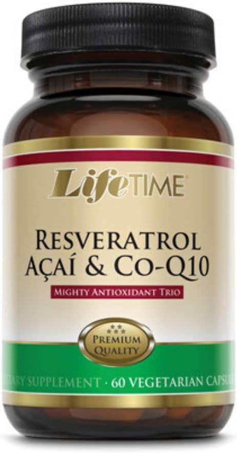 LIFETIME Resveratrool, Acai & CoQ10, Veg Cap (Btl-Glass) | 60ct