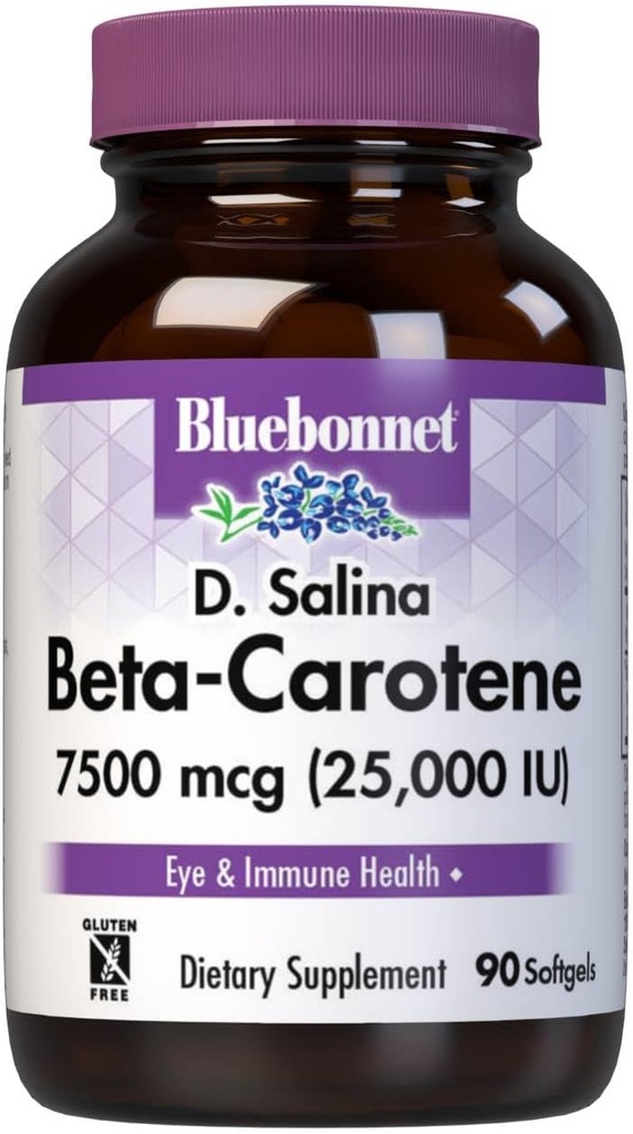 BlueBonnet Campuran Beta- Carotene 25000 IU Lembut Gels, Redish Brown, 90 Count