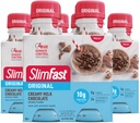SlimFast Meal Sostituzione Shake, Cioccolato di latte cremoso originale, 10g di Pronti a Bere Proteine, Bottiglia di 11 Fl. Oz, 4 conte (Pack of 3) (Piccolo May Vary)