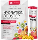 Yeni Age Performance Hydration Packets, Electrolytes Toz, Dehidrasiya Yardımı üçün maye aktivdir, Muscle Workout Recovery, Sugar Free & 0 Calorie, 16 Sticks (Fruit Punch)