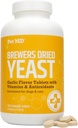 Pet MD Garlic " Brewers Yeast for Dogs " Cats - Garlic and Yeast Plus Antioxidants - Brewer's Yeast Tablets for Dogs " Cats - Vitamin B 1 " Vitamin C - 500 ct