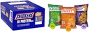 SNICKERS Hi Protein Arab Caramel Bar Bulk Box, Quest Tortilla Protein Chips Variety Pack