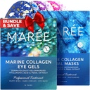 MAREE Eye Gels & Facial Masks Bundle - Eye Gels for Puffy Eyes and Dark Circles, Sheet Moisturizing Mask - Marine Collagen & Hyaluronic Acid, Green & Red Algae Erauzketa - larru mota guztietarako