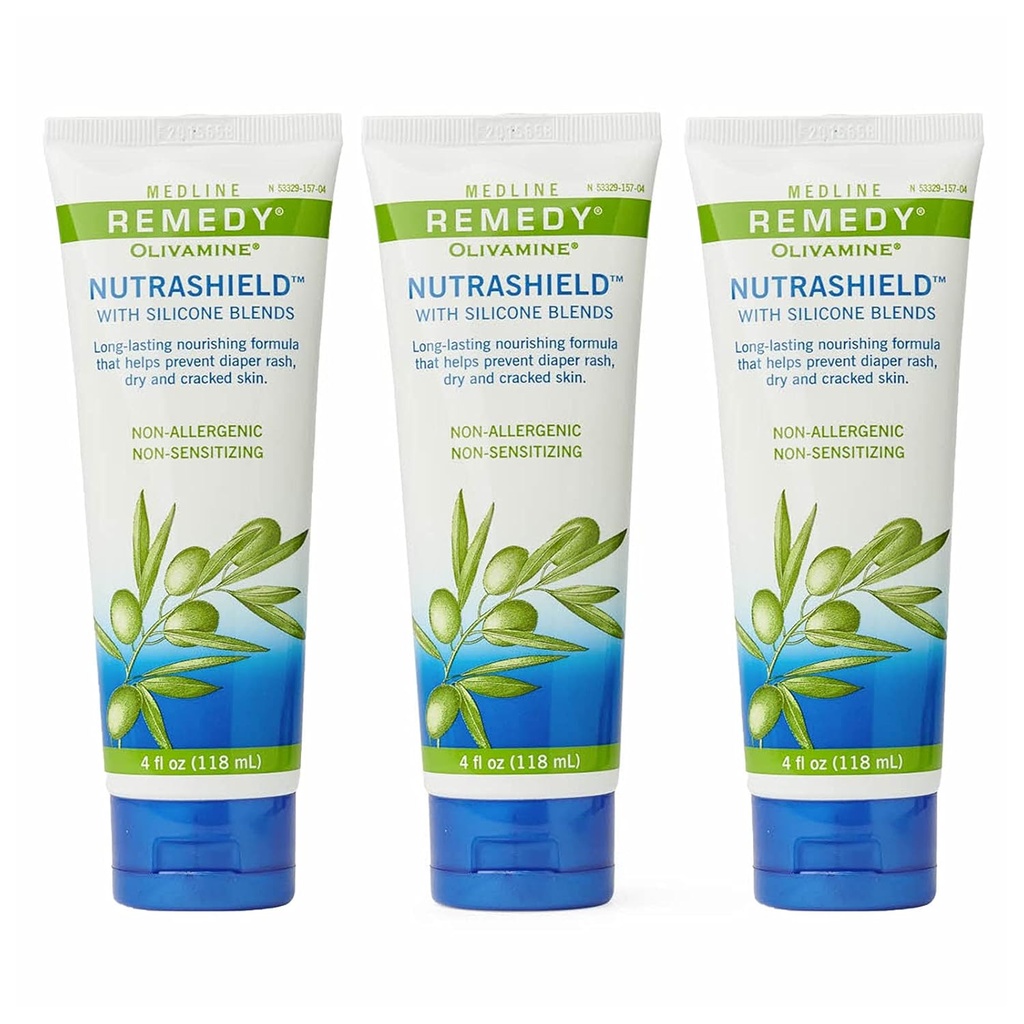Medline Remedy Nutrashield, Protection de la peau, Soulage la peau en chaume ou cassée, Idéal pour la peau sèche dénudée, 4 oz (paquet de 3)