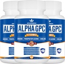 15-in- 1 Alpha GPC Addition with Phosphatidylserine, Uridin, L-theanine, Lion's Mane Mushroom, 180 капсули