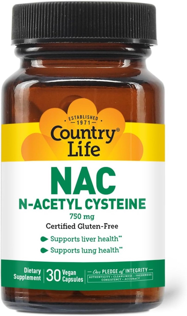 Country Life N-Acetyl Cysteine (NAC) 750 mg 