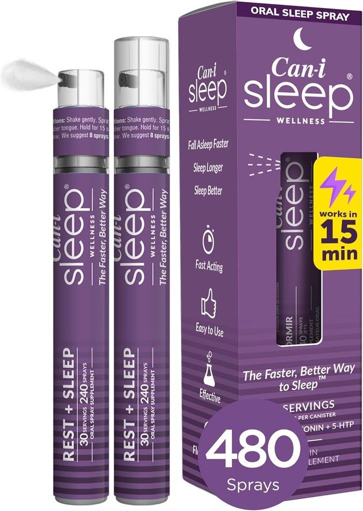 Volte a dormir rápido para as mulheres em estágios de menopausa e perimenopausa, à procura de sono eficaz. Can-i Sleep Spray - 60 Servings