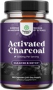 Natures Craft Aktivert Charcoal Pills Detox & Cleanse - rengjøring Coconut Capsules med 1200 mg Per servering for Bloating Relief - Active Detox Supplement for kroppen & Gut helse -180 Antall