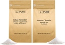 PURE ORIGINAL INGREDIENTS 비타민 C 분말 & Methylsulfonylmethane MSM 분말 뭉치, (2 lb) 항상 순수한, 규정식 보충교재