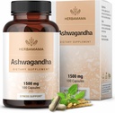 HERBAMAMA Ashwagandha Capsules - 1500mg Pure Ashwagandha Root Focus Supplement - Vegan, Non-GMO Mood &amp; Calm Support Suplemento para adultos, 100 caps