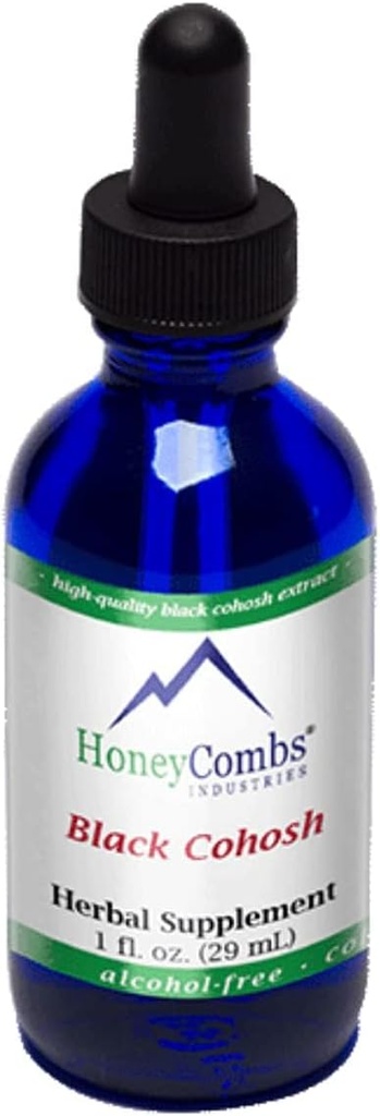 HoneyCombs Black Cohosh Vedel Ekstrakt - Taimne täiendus naiste heaolu - Külmpressitud, alkoholivaba, 1 fl oz