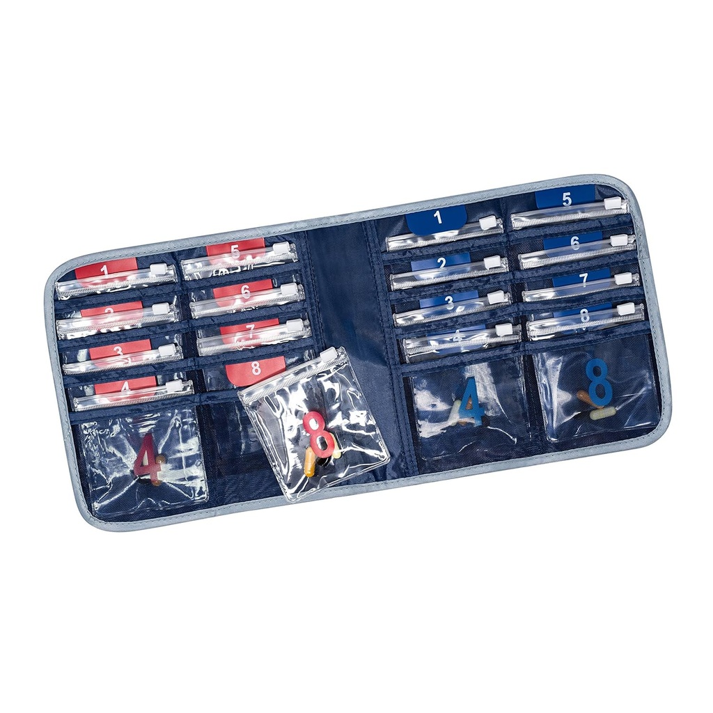 Lewis N. Clark AM/PM Folding Pill Organizer + дополнительный корпус для безрецептурной медицины