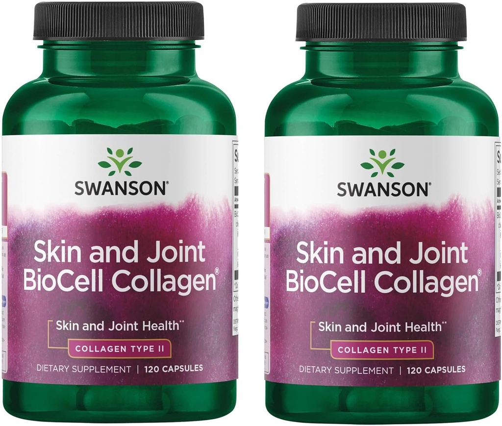 Swanson Chicken Sternum Cartilage - Collagen Typ II 500 mg 200 kapsułek (2 opakowania)