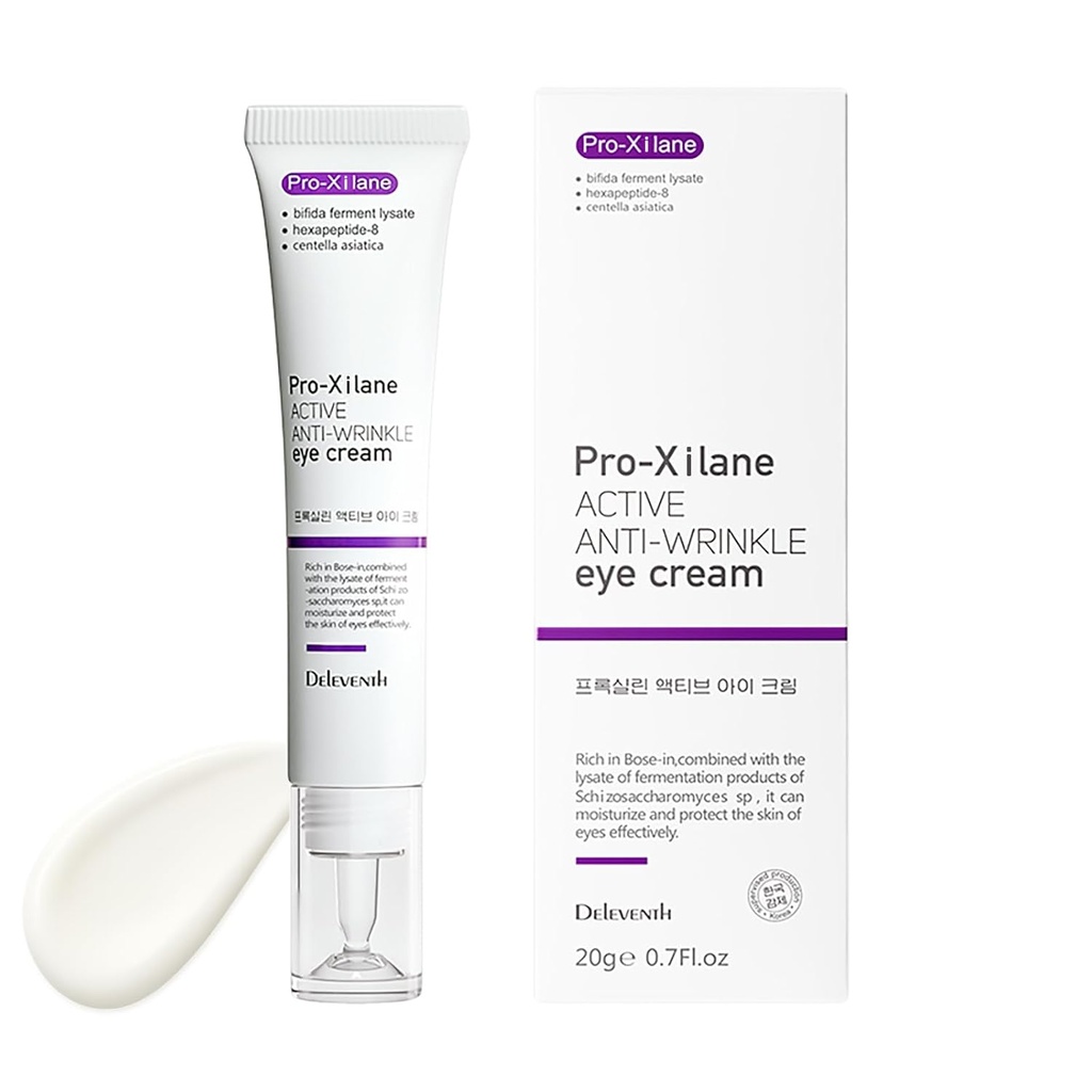 מותג הקוריאני Pro-Xilane Active Anti-Wrinkle Eye Cream 20g / Anti-Aging, Anti-Oxidation, Fade Fine, מצמצם Wrinkles, Dark Circles & Puffune for Youthful, Bright Eyes