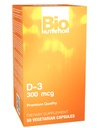 Bio Nutrition Vitamin D3 12,000 IU Vegi-Caps, 50 Count