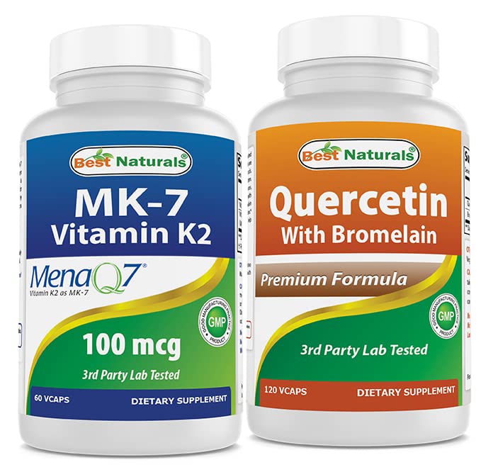 Best Naturals MK-7 100 mcg & Quercetin with Bromelain