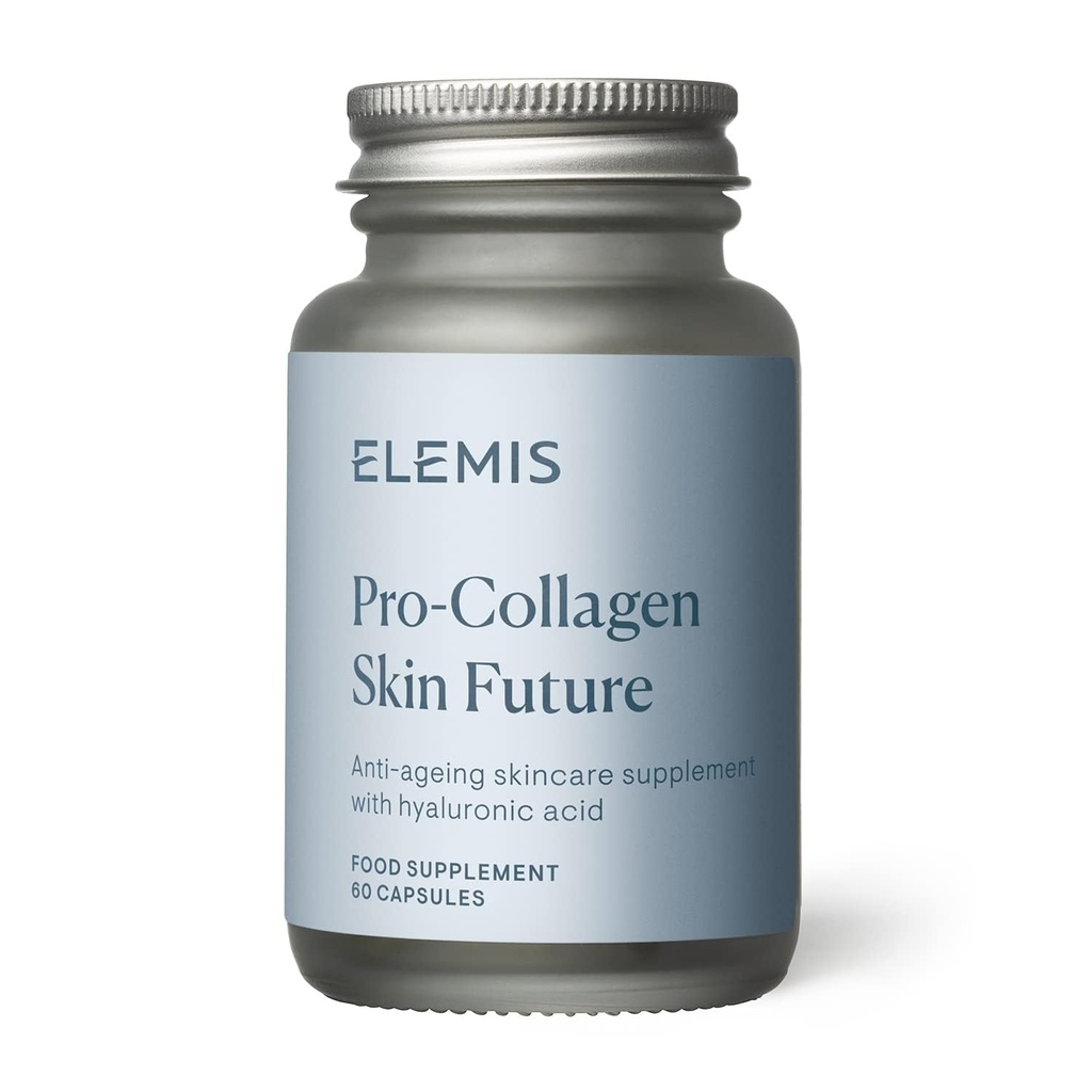 ELEMIS Pro- Collagen Skin Fremtidige Kosttilskud, Daglige Ingestible Reducerer udseendet af fine linier & Wrinkler, Understøtter Hydration & Elasticitet, 60 Kapsler