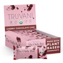 Truvani Plant Based Snack Bars | Cherry Chocolate Chip 12 Pack | 5g Protein | USDA Organic and Vegan | The Only Bar | Dairy, Soy, and Gluten Free | Individually Wrapped