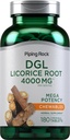 Piping Rock DGL Licorice Chewable Tablets 4000mg WY124; 180 Count 124; Mega Potency Deglycyrrhizined