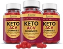 合理实验室( 3 Pack Great Results Keto ACV Gummys 高级公式 1000MG) 与石榴蜜蜂汁粉 B12 Vegan Non GMO 180 Gummys 配制