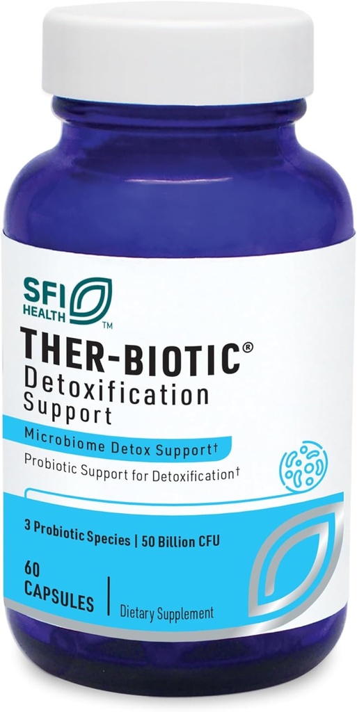 SFI Health Blore Labs Ther- Biotic Probiotic Addition - 50 Billion KSV Probiotics - Support GI Detox, Digestive + Colon Health - Hypoalergic Lactobacillus + Bifidobacterium (60 kapsulių)