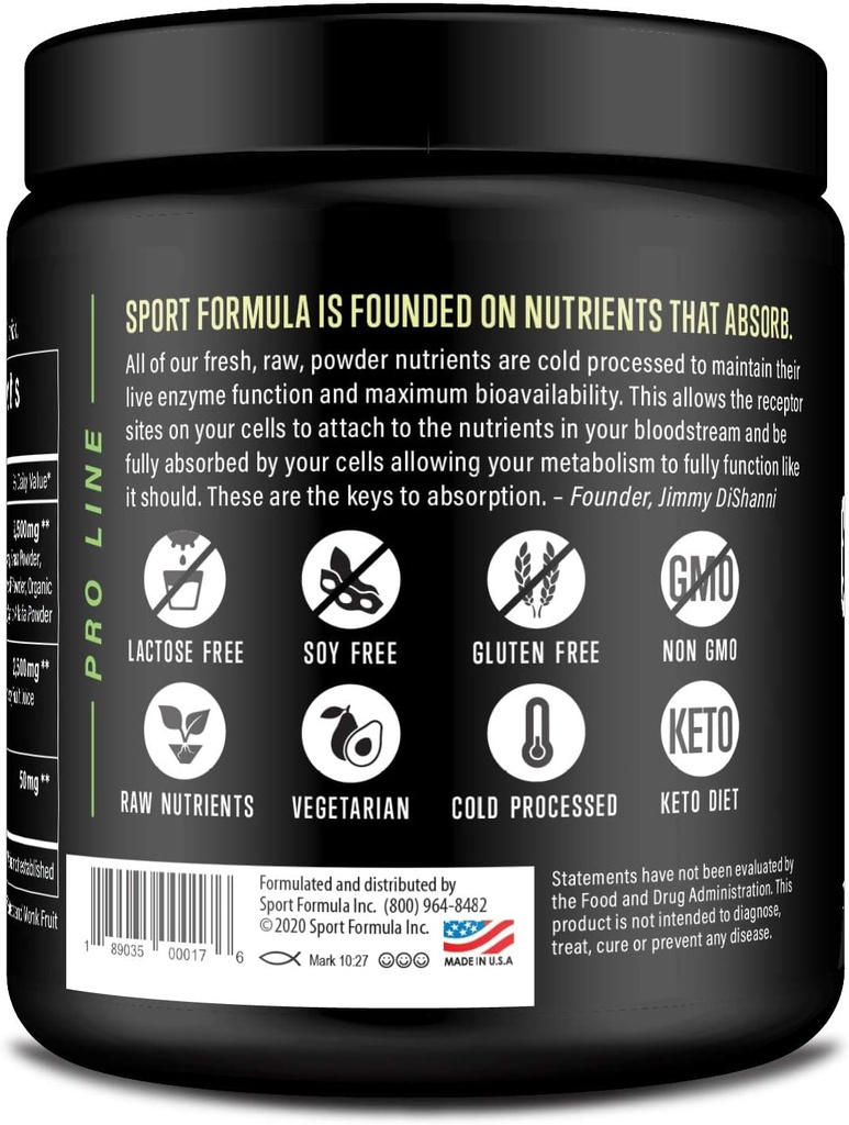 Verd ecològics superfojod Powder, Freded Vegan i Keto Powder, No-GMO, Baixa Calie Daily Green Juice Powder