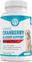 Wanderfound Pets Ultimate Cranberry Bladder UTI Support Supplement for Dogs - Cordyceps 버섯이있는 Dog Urinary Tract Infection Incontinence 공식 - Bacon & Liver 풍미 - 90 Chewable Tablets
