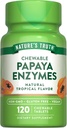 Nature's Truth Papaya Enzyme Pureskeltavat tabletit 120 Count Vegan, non-GMO & Gluteenittomat lisäravinteet ruuansulatukseen