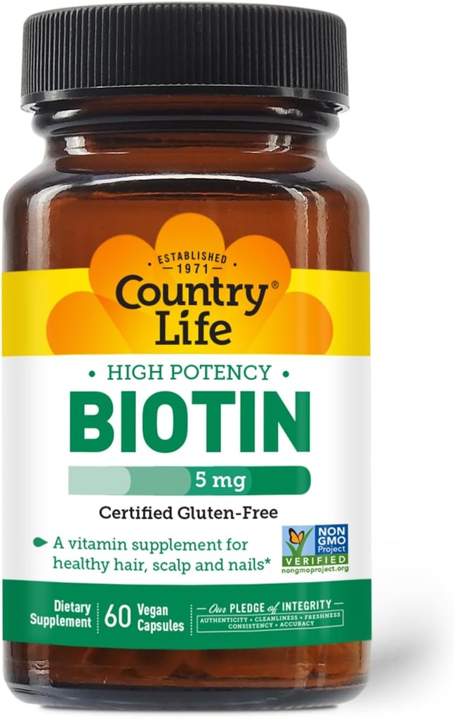 Landliv - Biotin høy styrke, 5 mg - 60 veganske kapsler