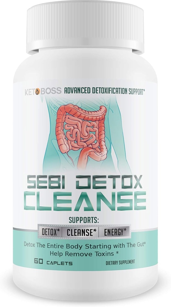 Sebi Detox Cleanse - Advanced Detoxiification Support - Detox Kogu keha alustades soolestikust - Aidake eemaldada toksiine - Inspireeritud dr sebi toodetest - Natural Detox Cleanse - Keto Detox