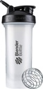 BlenderBottle Classic V2 Shaker Bottle Perfect for Protein Shakes and Pre Workout, 28-Ounce, Clear / Black