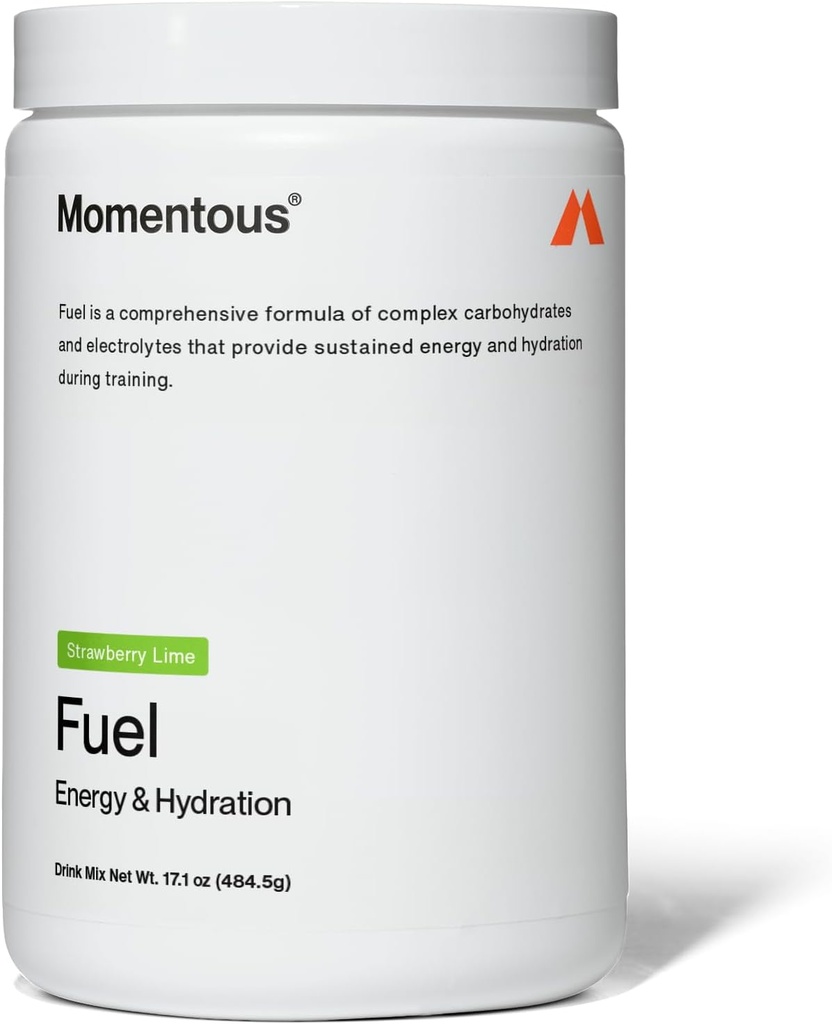 Momentous Fuel Intra-Workout Energy & Hydration Drink Mix - Polvere per l'energia prolungata durante gli allenamenti - NSF certificata per lo sport - GMO- & Gluten-Free - Lime di fragole