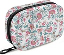 Naanle Paisley Floral Butterfly Pill Box 7 Day Pill Case Travel Pill Organizer Bag med Zipper Pill Holder Portable Weekly Case Compact Size för vitamintillskott.