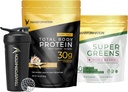 Transformation Vanilla Protein Powder, Super Greens Superfood Green Juice Powder und Performance Insulated Shaker Bottle