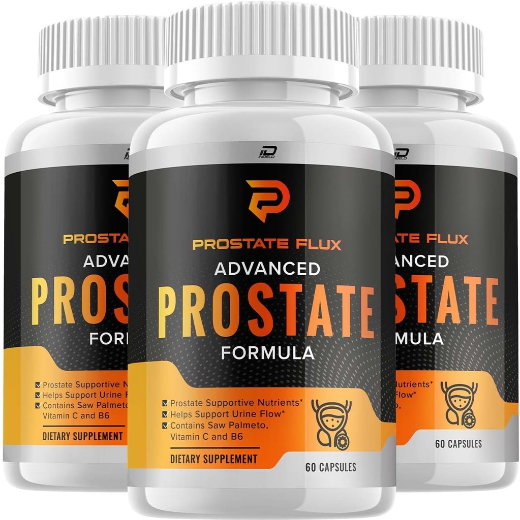 ProstateFlux Advanced Formula Capsules, ProstateFlux Wellness Formel, Komplette Unterstützung von normalen Blasen und Funktionen, Prostate Flux Bewertungen (3 Packs - 180 Kapseln)